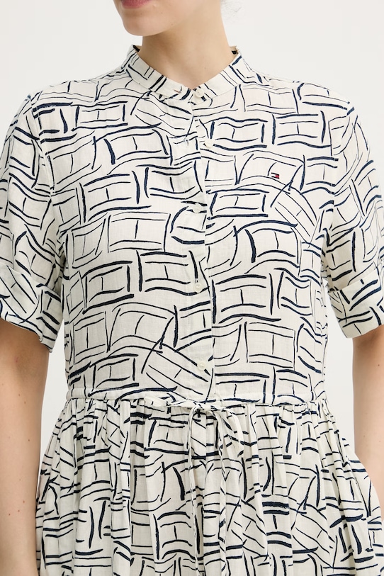 Tommy Hilfiger ljetna haljina od lana WW0WW49633 bež