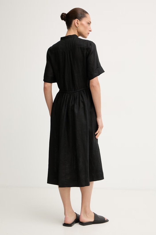 Îmbrăcăminte Tommy Hilfiger rochie de vară din in WW0WW49633 negru