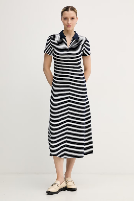 Tommy Hilfiger φόρεμα με lyocell σκούρο μπλε WW0WW48745