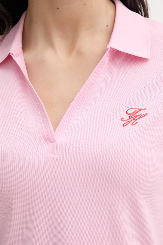 Tommy Hilfiger haljina od pamuka s elastanom WW0WW48749 roza