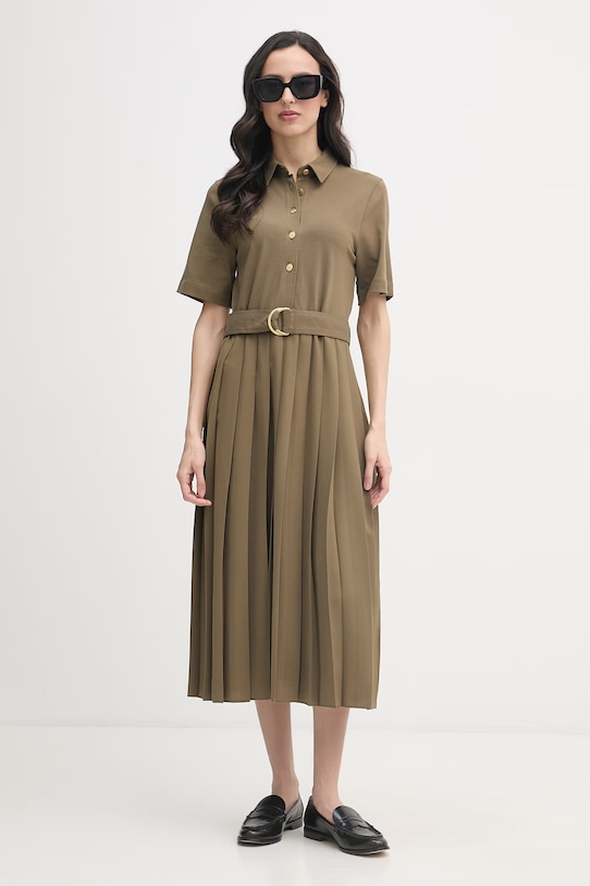 Tommy Hilfiger sukienka rozkloszowana zielony WW0WW48756