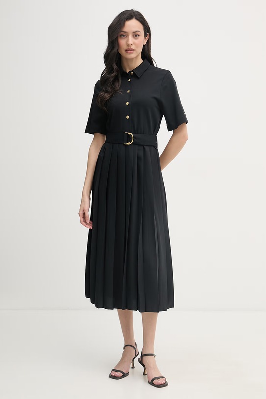 Tommy Hilfiger sukienka rozkloszowana czarny WW0WW48756