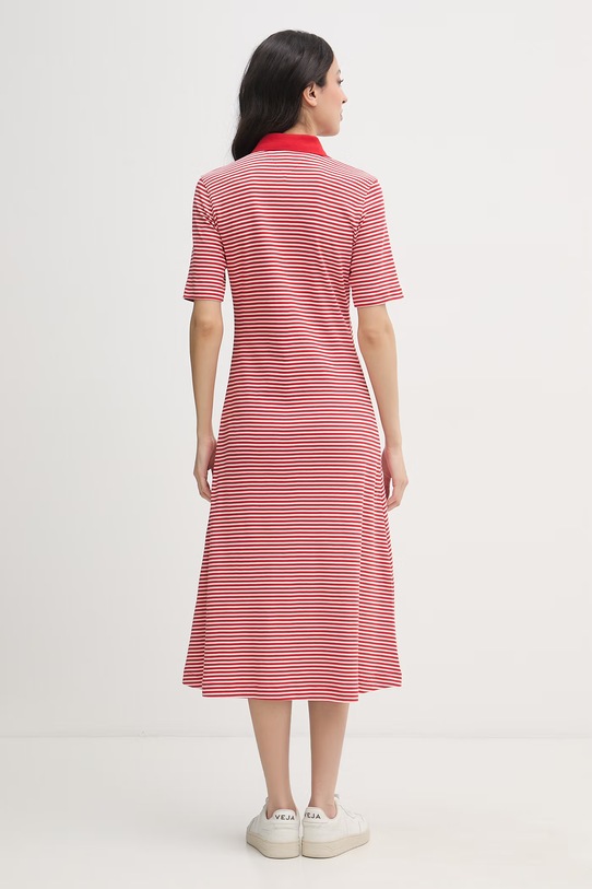Odzież Tommy Hilfiger sukienka bawełniana WW0WW48776 czerwony