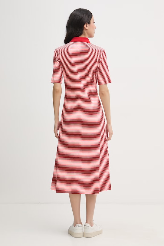Odzież Tommy Hilfiger sukienka bawełniana WW0WW48776 czerwony