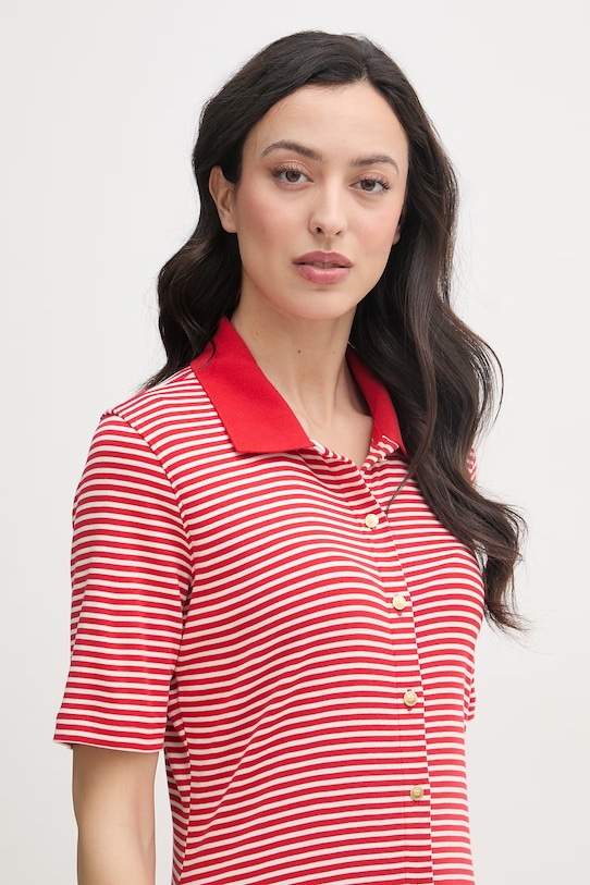 Tommy Hilfiger sukienka bawełniana czerwony WW0WW48776