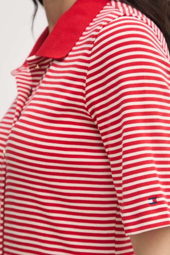 Tommy Hilfiger sukienka bawełniana WW0WW48776 czerwony