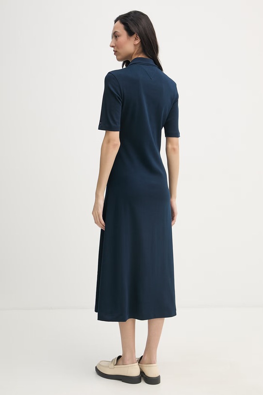 Odzież Tommy Hilfiger sukienka bawełniana WW0WW48776 granatowy