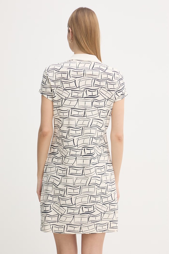 Oblečenie Tommy Hilfiger šaty s rozšíreným strihom WW0WW49719 béžová