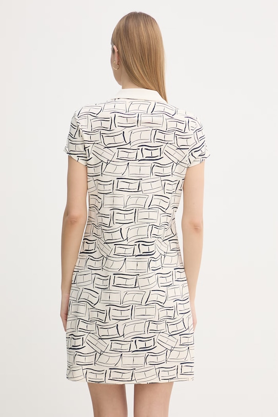 Oblečenie Tommy Hilfiger šaty s rozšíreným strihom WW0WW49719 béžová