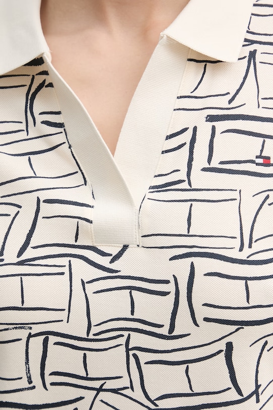 Tommy Hilfiger šaty s rozšíreným strihom WW0WW49719 béžová