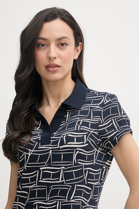 Tommy Hilfiger sukienka rozkloszowana granatowy WW0WW49719