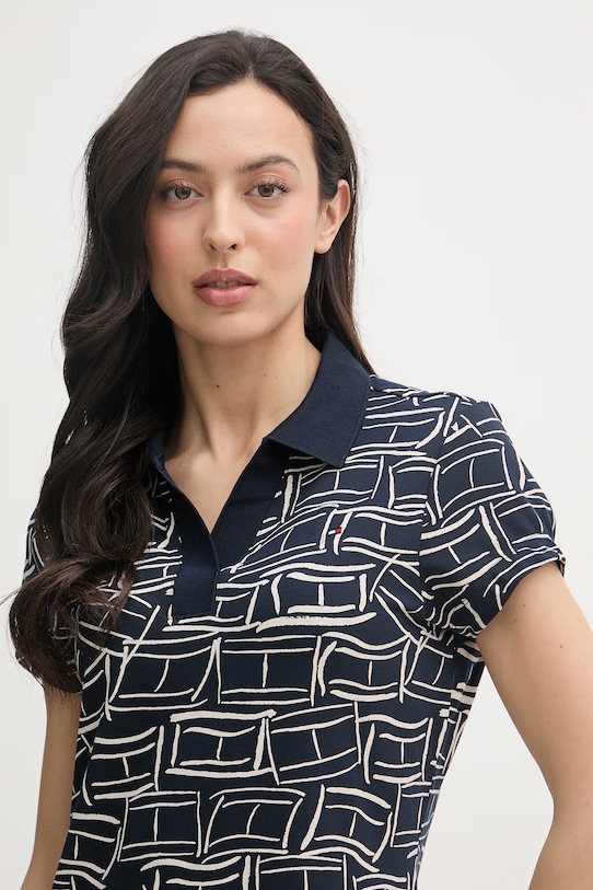 Tommy Hilfiger sukienka rozkloszowana granatowy WW0WW49719