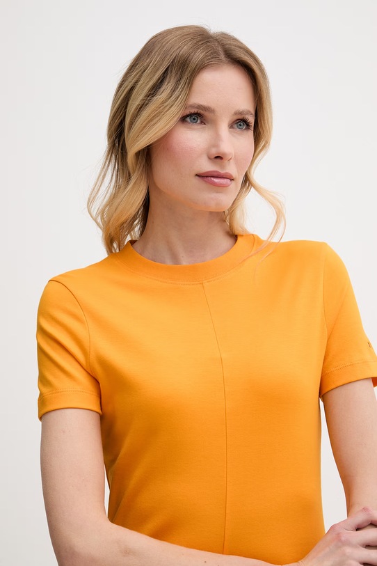 Tommy Hilfiger rochie de bumbac portocaliu WW0WW50825