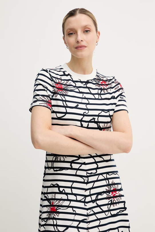 Tommy Hilfiger φόρεμα βαμβακερό σκούρο μπλε WW0WW50825