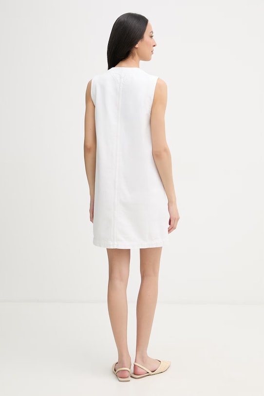 Odjeća Tommy Hilfiger ljetna haljina od pamuka WW0WW48584 bijela