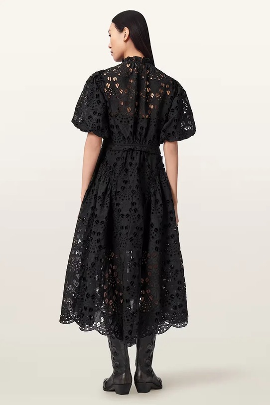 AllSaints sukienka rozkloszowana ODETTE W001DE czarny SS26