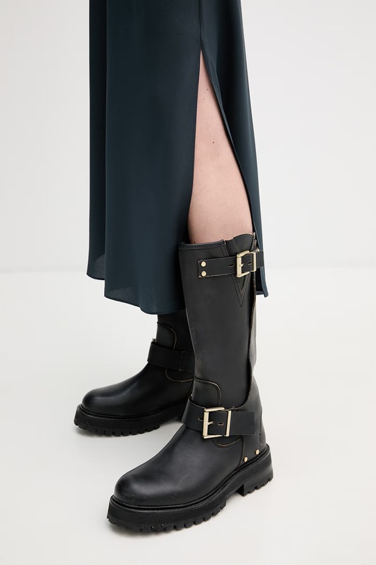 AllSaints sukienka HADLEY W039DZ granatowy