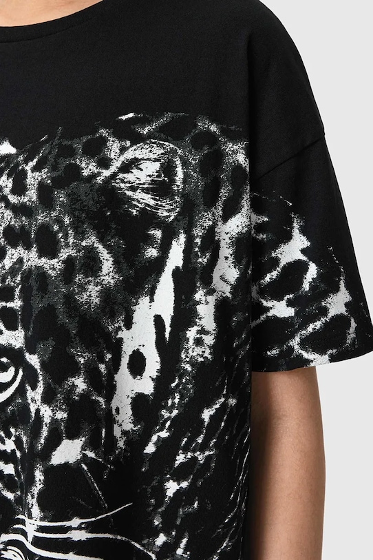 AllSaints sukienka bawełniana ZAYA W053DE czarny