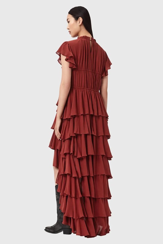 AllSaints sukienka SHAELA W059DE czerwony SS26