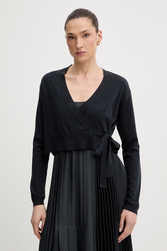 AllSaints sukienka i kardigan LUCILLE W215DE granatowy