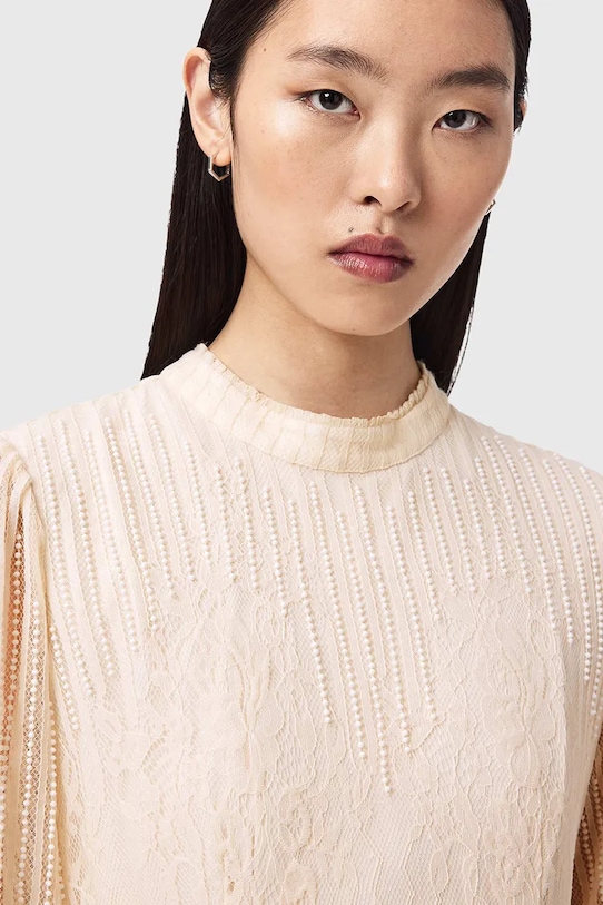 AllSaints sukienka rozkloszowana LILLIAN W081DE beżowy