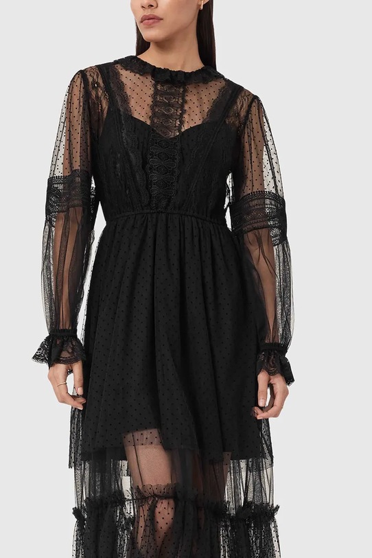 AllSaints sukienka NITA czarny W225DD