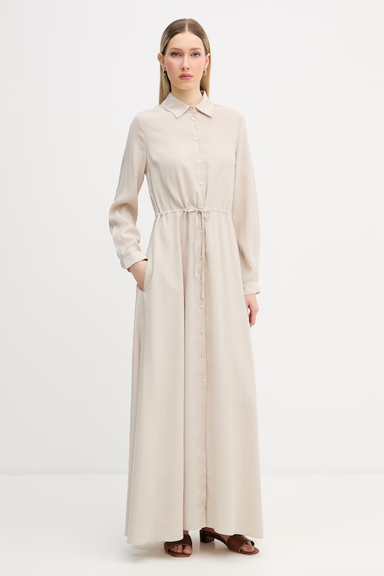 Gaudi sukienka rozkloszowana beżowy 611BD15002