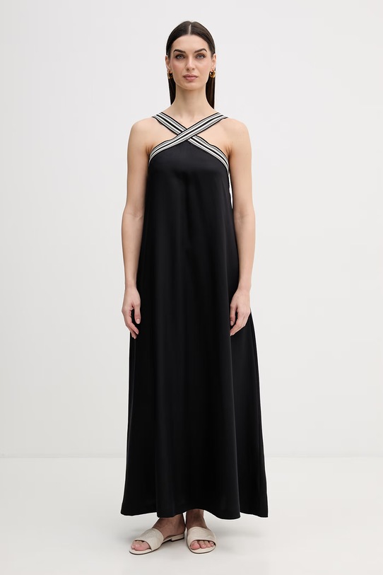 Gaudi vestito maxi nero 611BD15003