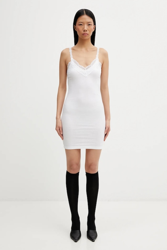 Φόρεμα VETEMENTS WE76DR427W λευκό