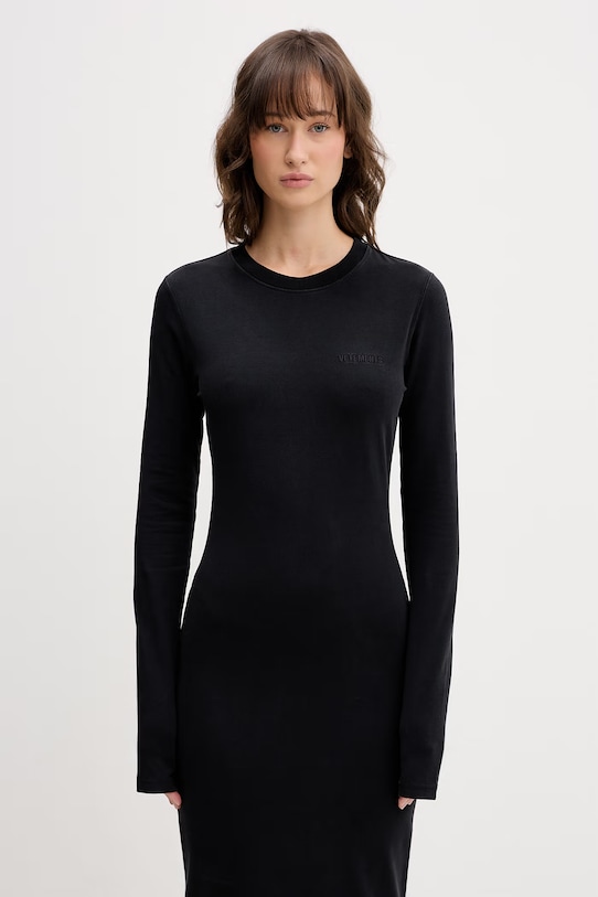 VETEMENTS sukienka czarny WE76DR540B