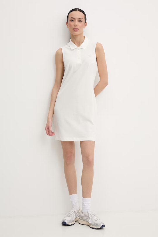 Guess sukienka bawełniana z elastanem SILVY V6GK09.K3152 beżowy SS26