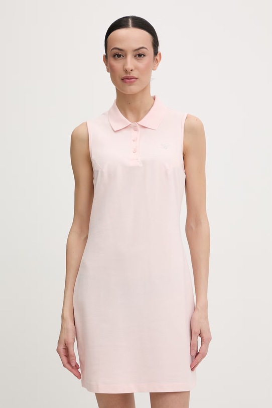 Guess сукня бавовняна з еластаном SILVY рожевий V6GK09.K3152