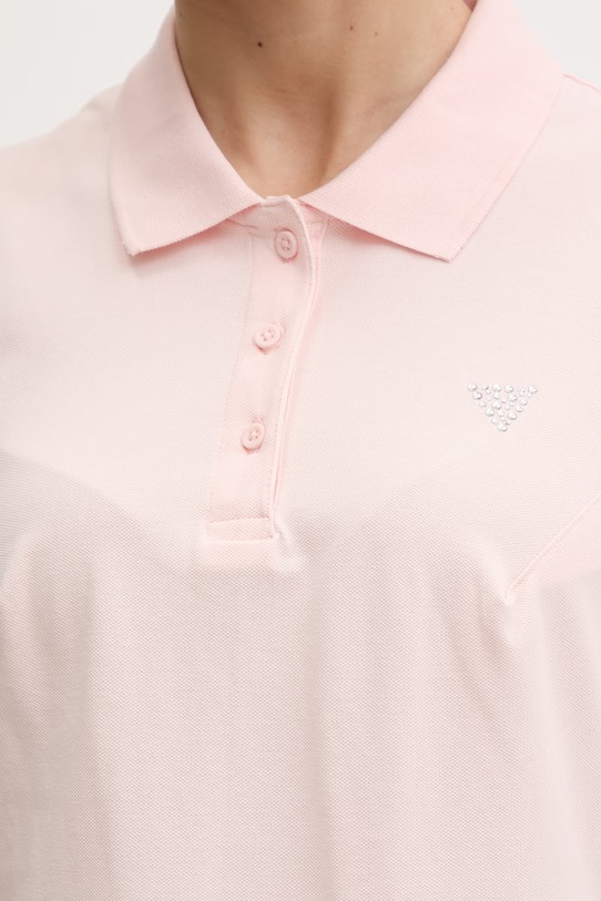 Guess сукня бавовняна з еластаном SILVY V6GK09.K3152 рожевий