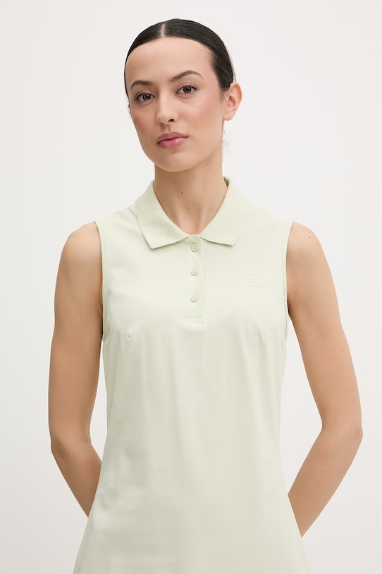 Guess Obleka bombaž z elastanom SILVY zelena V6GK09.K3152