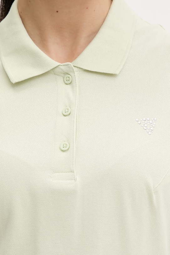 Guess Obleka bombaž z elastanom SILVY V6GK09.K3152 zelena