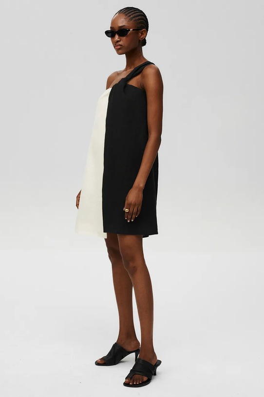 Odzież Undress Code sukienka lniana Orchid Dress 1167UC czarny