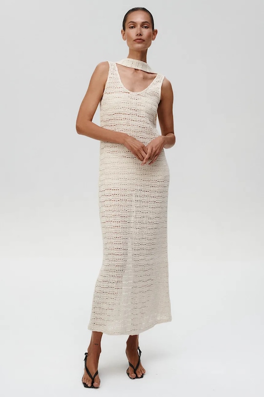 Undress Code sukienka letnia bawełniana Utopia Dress beżowy 1183