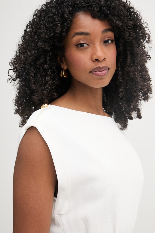 Elisabetta Franchi sukienka z wiskozą beżowy AM30B62E2