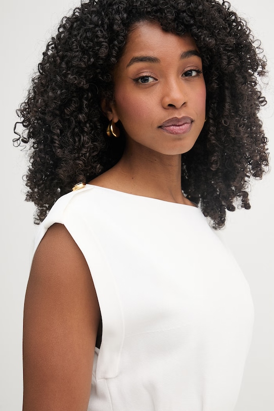 Elisabetta Franchi sukienka z wiskozą beżowy AM30B62E2