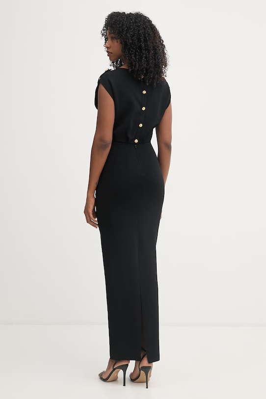 Odzież Elisabetta Franchi sukienka z wiskozą AM30B62E2 czarny