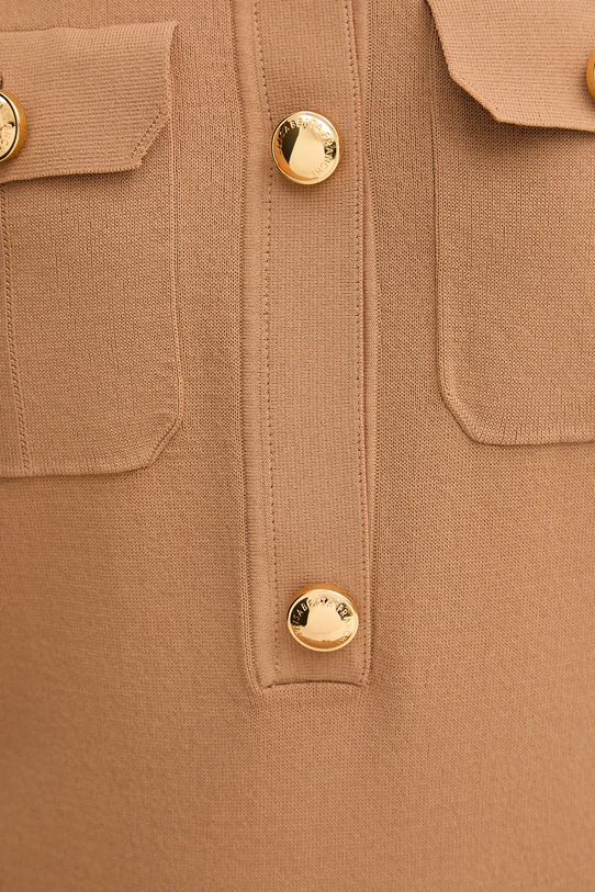 Elisabetta Franchi sukienka z wiskozy AM31B62E2 beżowy