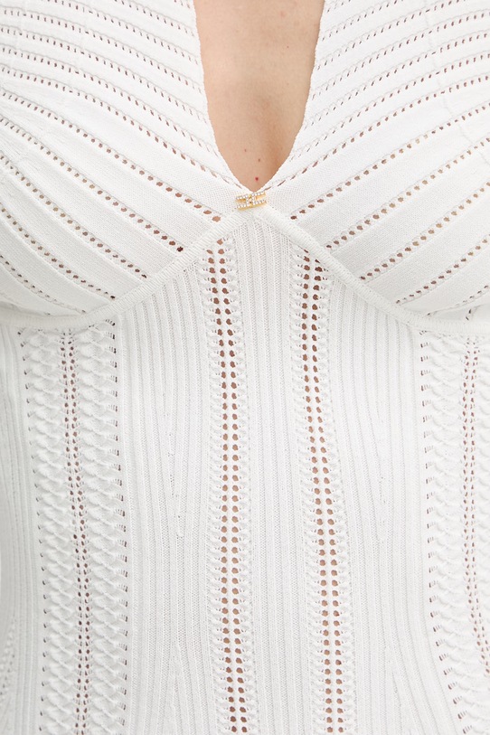 Elisabetta Franchi sukienka z wiskozy AM36B62E2 biały