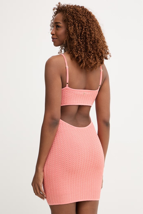 Odzież Guess sukienka JEN W6GKAA.Z0783 pomarańczowy