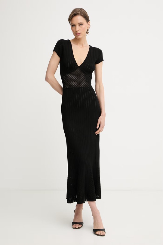 Guess φόρεμα ROSALYN μαύρο W6GKAY.Z0982