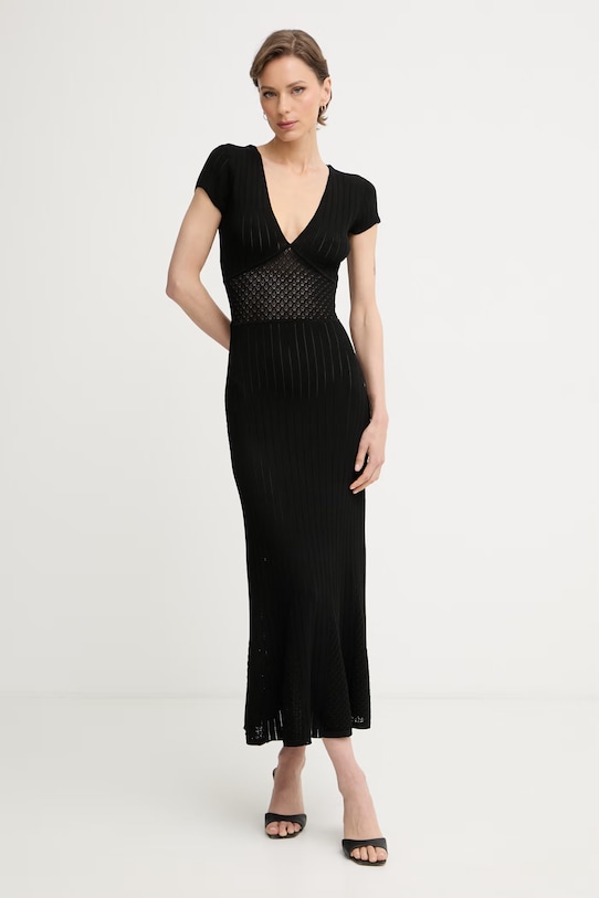 Guess φόρεμα ROSALYN μαύρο W6GKAY.Z0982