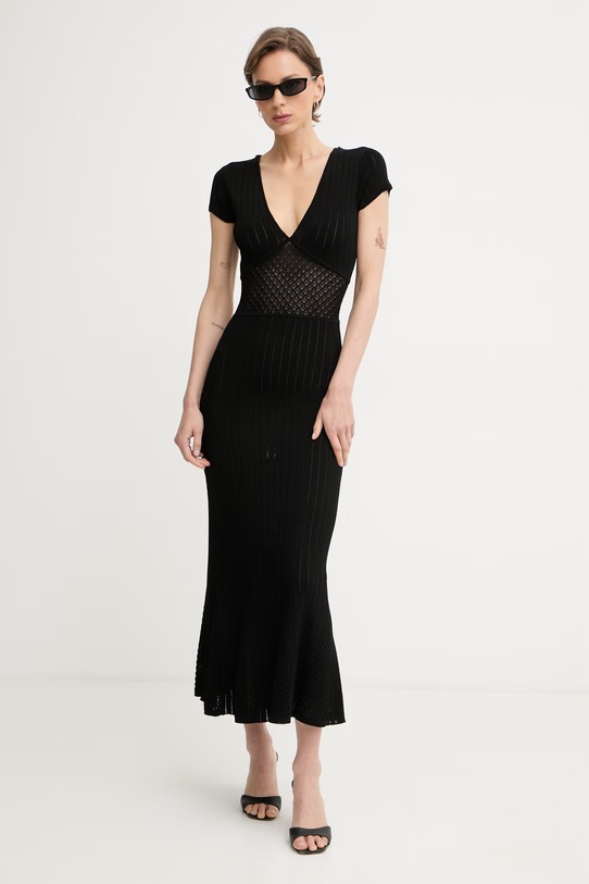 Guess φόρεμα ROSALYN W6GKAY.Z0982 μαύρο SS26