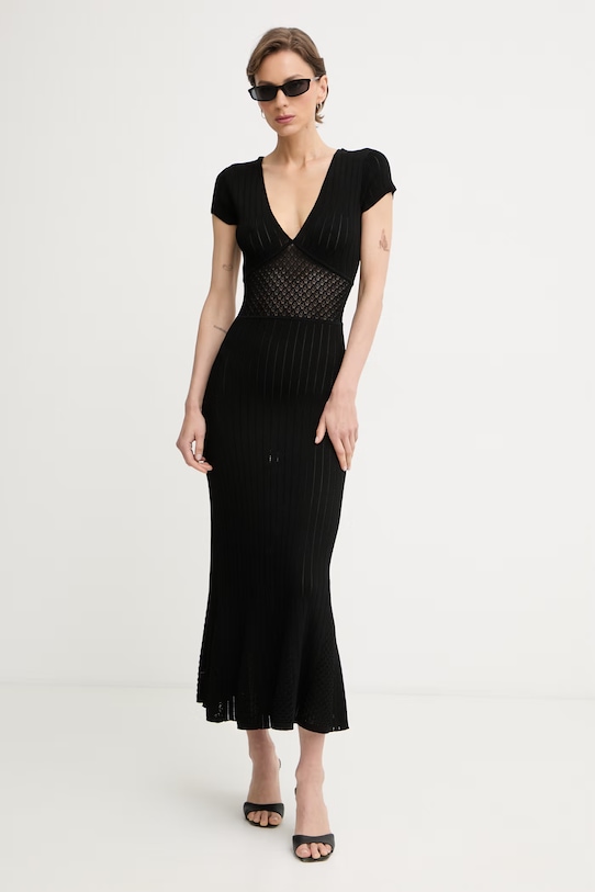 Guess φόρεμα ROSALYN W6GKAY.Z0982 μαύρο SS26