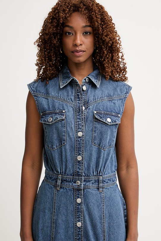 Guess šaty džínové RUGIADA námořnická modř W6GK09.D0694