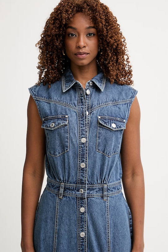 Guess šaty džínové RUGIADA námořnická modř W6GK09.D0694