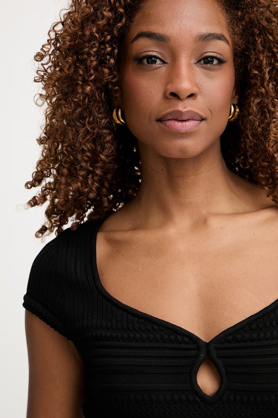 Guess priliehavé šaty MICHELLE čierna W6GK21.Z0603